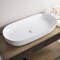 Ruvati 32"x16" Bathroom Vessel Sink White Oval Above Counter Vanity Ceramic RVB0432 - alternate 1